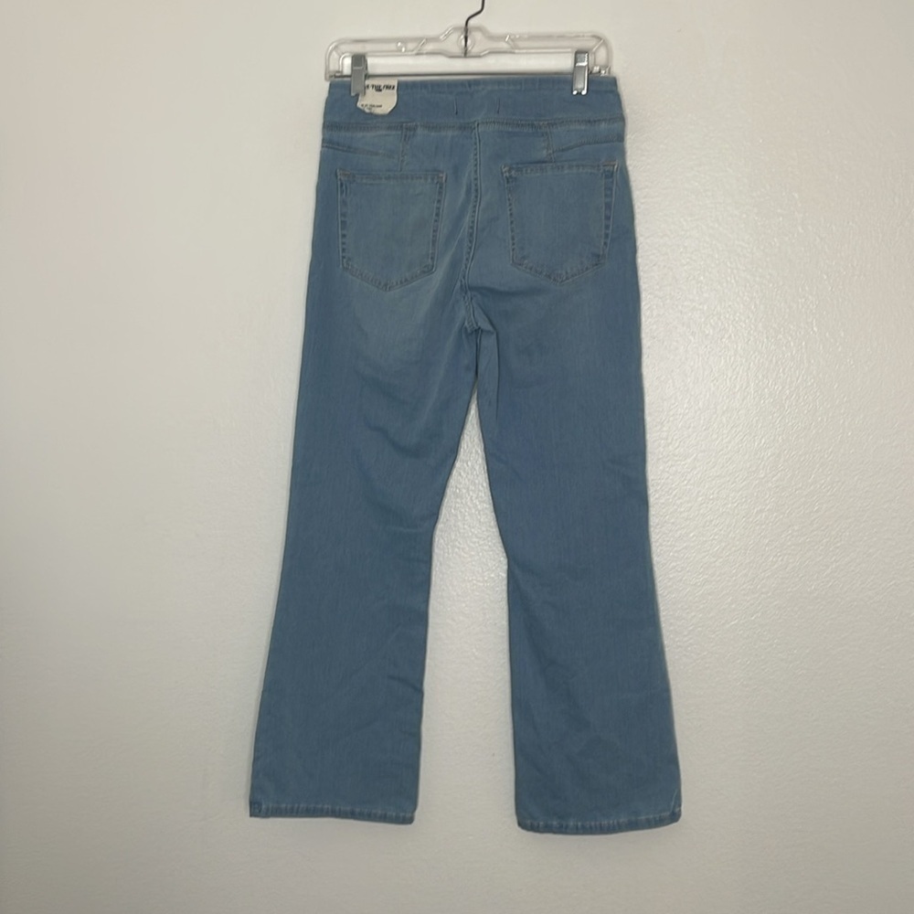 We The Free In My Feelings Cropped Slim Flare Jeans Stretch Blue Size Sm… - Picture 4 of 7